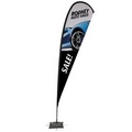 15' Tear Drop Sail Sign Kit Single-Sided w/Scissor Base